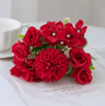 29CM Artificial Rose And Chrysanthemum Silk Bouquet For Wedding Decor 7