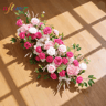 Luxury Red Rose Artificial Flower Row Wedding Table Centerpiece Decor 3