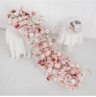 Luxury Red Rose Artificial Flower Row Wedding Table Centerpiece Decor 15