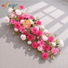 Luxury Red Rose Artificial Flower Row Wedding Table Centerpiece Decor 8