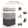 75L Large Laundry Hamper Basket With Handles Durable Clothes Storage Bag 6