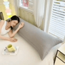 Ultra Soft Washed Long Body Pillowcase For Couples Extra Long Solid Color Pillow Cover 6