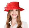 Elegant Wide Brim Church Hat For Women Floral Royal Wedding Sun Hat 3