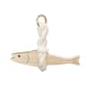 Wooden Fish Wall Hanging Bell Coastal Door Decor 9