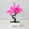 Mini Artificial Bonsai Tree Potted Plant For Desk And Home Decor 8