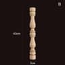 Vintage Carved Wood Applique Decorative Column Spindle Ornament For Furniture And Home Decor 12