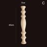 Vintage Carved Wood Applique Decorative Column Spindle Ornament For Furniture And Home Decor 25