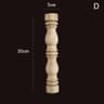 Vintage Carved Wood Applique Decorative Column Spindle Ornament For Furniture And Home Decor 29