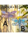 Colorful Dragonfly Suncatcher Acrylic Hanging Window Decor For Home And Garden 6