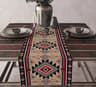 Aztec Boho Linen Table Runner Geometric Tribal Dining Table Decor 9
