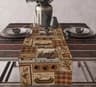Aztec Boho Linen Table Runner Geometric Tribal Dining Table Decor 12