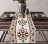 Aztec Boho Linen Table Runner Geometric Tribal Dining Table Decor 17