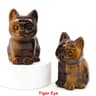 Natural Crystal Cat Statue Amethyst Healing Stone Animal Figurine 8
