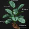 Artificial Palm Monstera Plant Tropical Faux Leaf Decor For Home 6