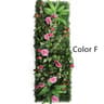 Artificial Grass Wall Panel With Rose Decor Greenery Wall Mat 7