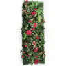 Artificial Grass Wall Panel With Rose Decor Greenery Wall Mat 21