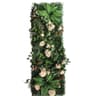 Artificial Grass Wall Panel With Rose Decor Greenery Wall Mat 23