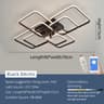 EverGlow Modern LED Chandelier Ceiling Light For Living Room Bedroom 9