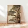 Japanese Pine Tree Wall Art Zen Nature Canvas Calm Forest Decor 16