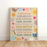 Unicorn Nursery Wall Art Inspirational Kids Room Canvas Magic Quote Decor 25