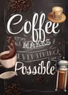 Coffee Cup Wall Art Nordic Cafe Canvas Poster Kitchen Bakery Decor 6