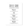 Coffee Guide Wall Art Barista Chart Canvas Cafe Kitchen Decor 21