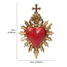 Flaming Heart Arrow Wall Decor Resin Love Sculpture Accent 7