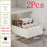 Pull Out Kitchen Cabinet Organizer Slide Rail Storage Rack Spice Drawer Shelf 17