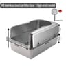 Stainless Steel XL Cat Litter Box With High Sides Lid And Scoop 7