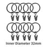10 Piece Metal Curtain Clips With Hooks Rustproof Curtain Hanging Rings 7