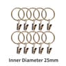 10 Piece Metal Curtain Clips With Hooks Rustproof Curtain Hanging Rings 8
