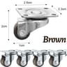 Heavy Duty Swivel Caster Wheels Silent Rubber Furniture Casters 6