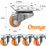 Heavy Duty Swivel Caster Wheels Silent Rubber Furniture Casters 7