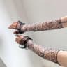 Polka Dot Mesh Fingerless Arm Sleeves 6