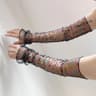 Polka Dot Mesh Fingerless Arm Sleeves 8