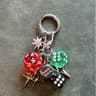 Retro Dice Pendant Keychain 21