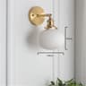Nordic White Porcelain Brass Wall Lamp 10