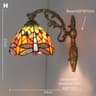Vintage Tiffany Stained Glass Wall Sconce 13