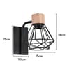 Vintage Wood Iron Industrial E27 Wall Sconce 6