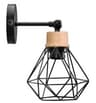 Vintage Wood Iron Industrial E27 Wall Sconce 17