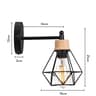Vintage Wood Iron Industrial E27 Wall Sconce 12