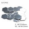 Hexalume Acrylic Hexagon Mirror Wall Stickers 13