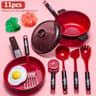 LittleChef Pretend Play Kitchen Set For Kids With Cutting Food  Utensils 6