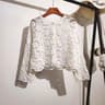 Elegant Crochet Knit ButtonUp Cardigan Beach Cover Up 4