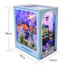 DIY Book Nook Kit Wooden Dollhouse Building Set LED Bookshelf Insert Miniature House Bookend 13
