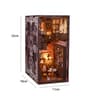 DIY Book Nook Kit Wooden Dollhouse Building Set LED Bookshelf Insert Miniature House Bookend 19