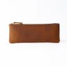 Vintage Genuine Leather Pencil Case  Handmade Large Capacity Zipper Organizer Bag With Patriotic Co 9