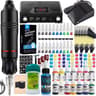 Professional Rotary Tattoo Machine Kit  Complete Tattoo Pen Set With Power Supply  Needles 7