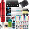 Professional Rotary Tattoo Machine Kit  Complete Tattoo Pen Set With Power Supply  Needles 8
