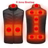 USB Infrared 17Zone Heated Vest  Mens Electric Winter Warming Jacket For Outdoor Sports  Hiking 7